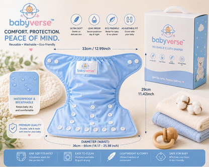BabyVerse™ GentleCare Reusable Diaper