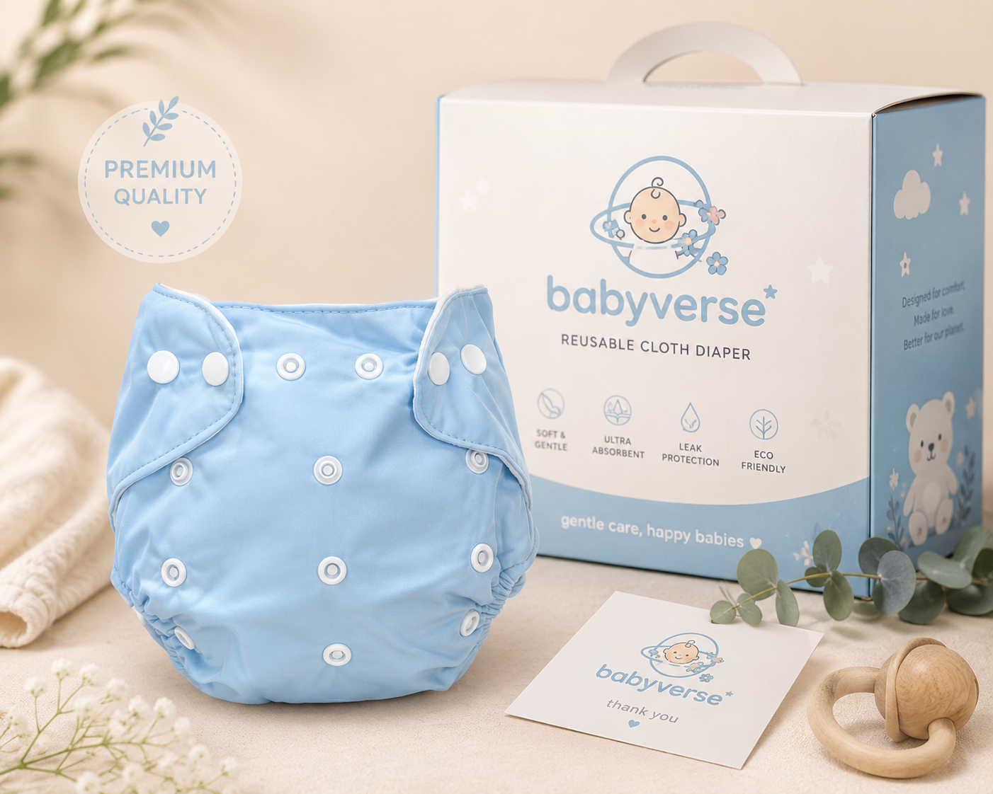 BabyVerse™ GentleCare Reusable Diaper